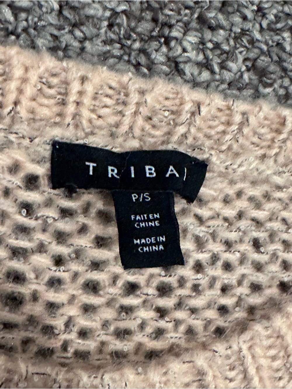 Tribal Cozy Ombre Crewneck Sweater - Neutral Gradient - Picture 4 of 6